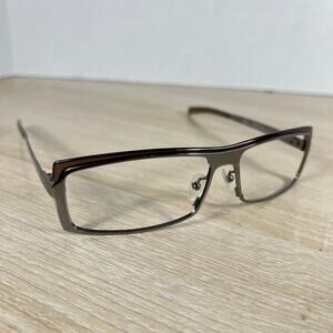 RARE! Gucci GG1723/S 6Y8 Sunglasses FRAMES ONLY Silver Metal Brown 58-14-125